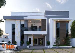 5-bedroom duplex architectural design exterior view