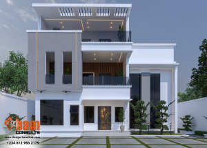 Modern 5 bedroom maisonette architectural exterior design