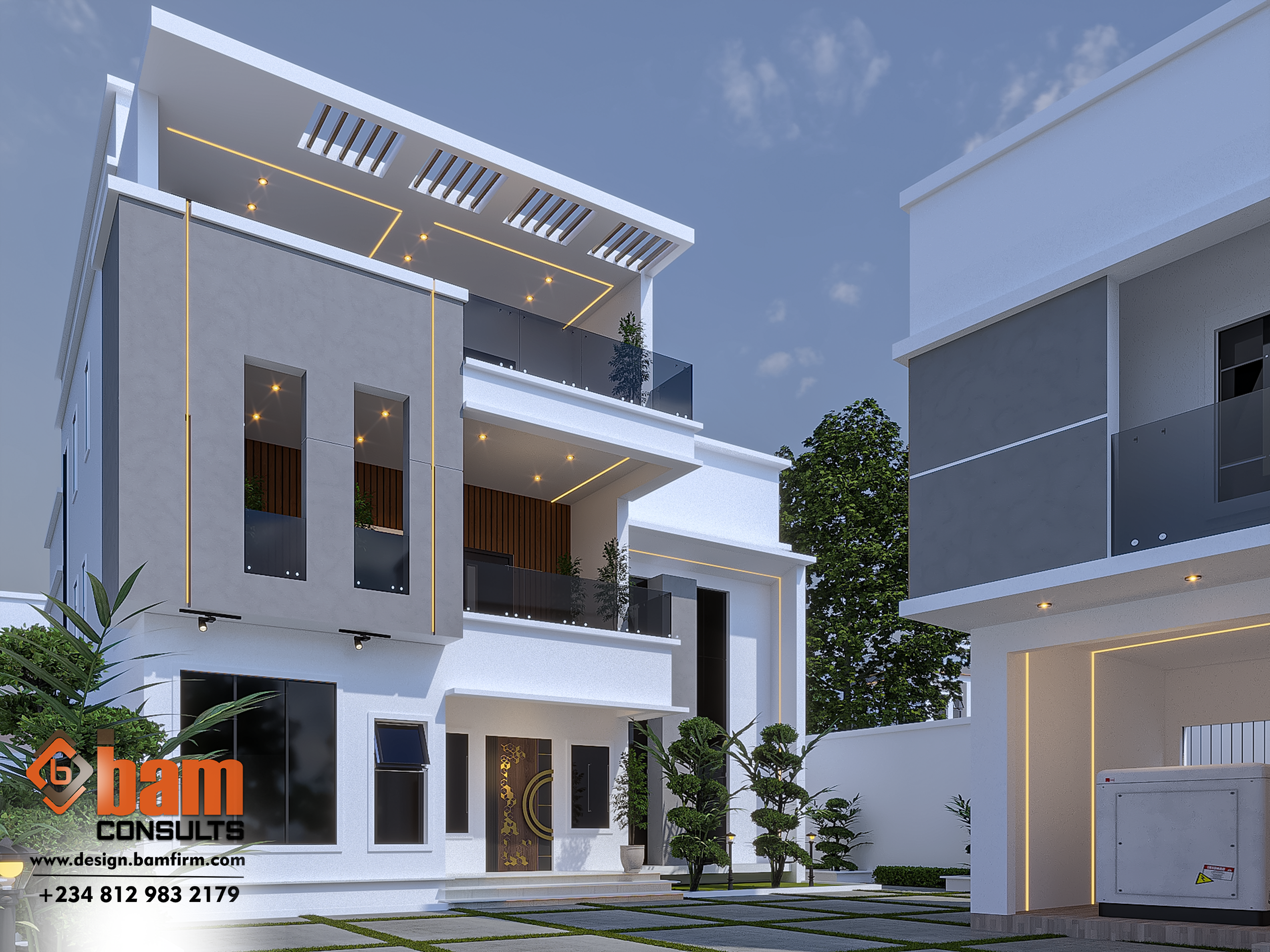 Modern 5 Bedroom Maisonette Design | Bam Consults Modern 5 bedroom maisonette architectural exterior design