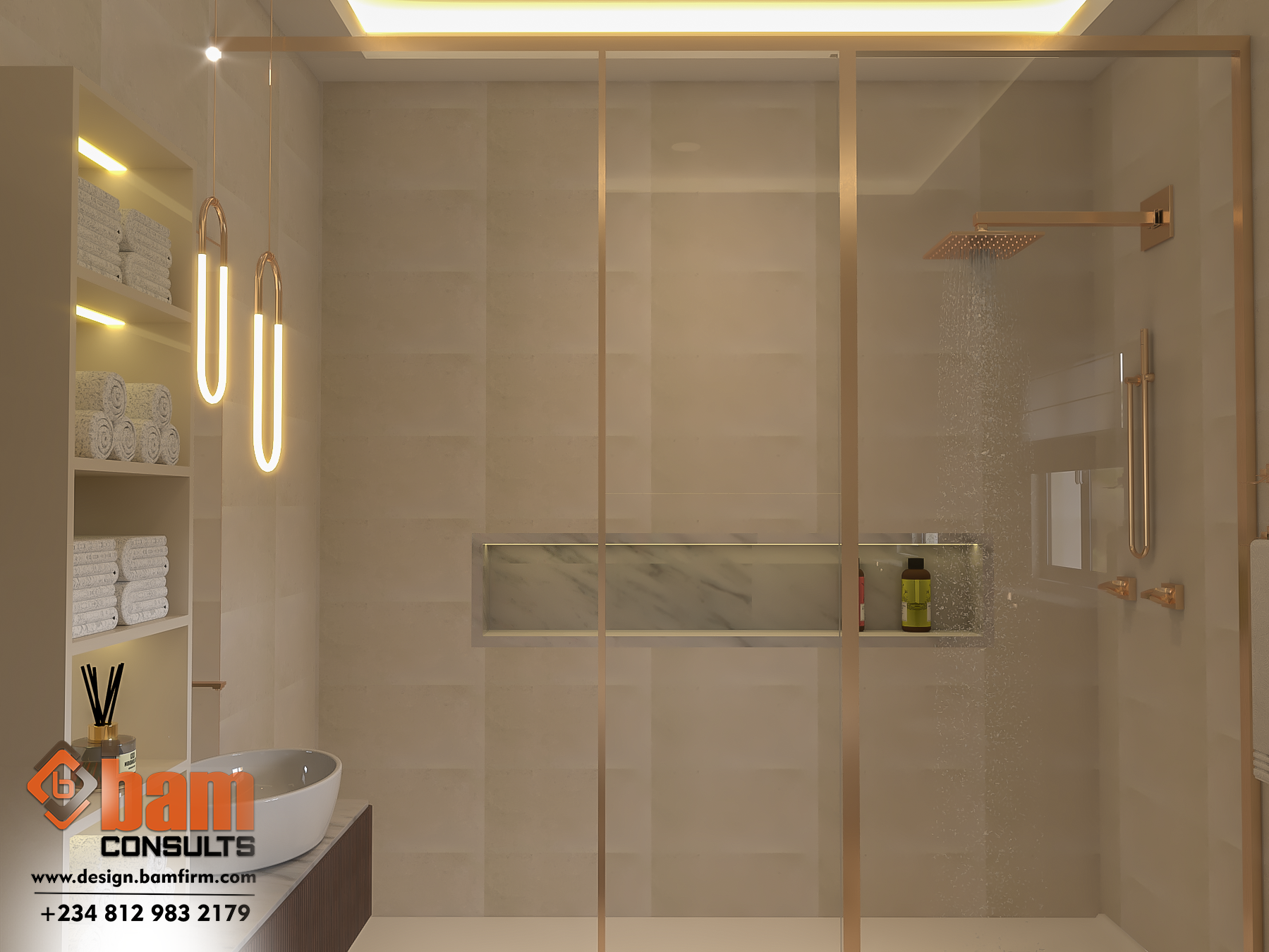 Luxury master bathroom interior with modern fixtures and elegant finishes Luxury master bathroom interior with modern fixtures and elegant finishes